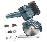 Cortador de tela eléctrico inalámbrico con afilador automático y protector de seguridad para proyectos de cuero, tela, alfombras y manualidades