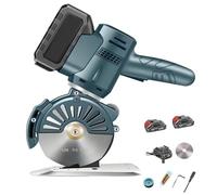 Cortador de tela eléctrico inalámbrico, cortador giratorio de 21 V con batería y cargador, 4000 mAh de potencia de larga duración para sastrería, manualidades