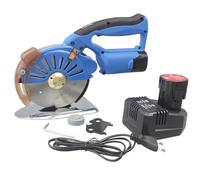 Cortador de tela giratorio eléctrico, máquina de corte ajustable de velocidad resistente para telas multicapa, cuero, tela y alfombras