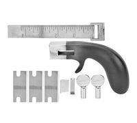 Cortador de Tiras de Cuero, Herramienta Manual de Corte con Mango de Aluminio y Hoja de Acero Inoxidable para Artesanía en Cuero, Bricolaje