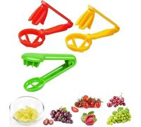 Cortador de tomate cherry y fresas, cortador de tomate cherry, cortador de uva portátil, ahorra tiempo, utensilio de cocina, cortador de uvas para ensalada de frutas y verduras (3 piezas, mezcla)