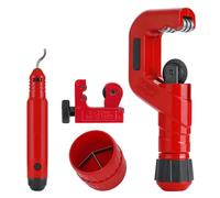 Cortador de tubos de doble fila con juego de desbarbado para tubos de acero, aluminio, cobre, PVC, 6-50 mm, 3-22 mm, herramienta de aleación