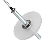 Cortador de tubos interior para tubos de PVC - Disco de corte de esmeril galvanizado de 80 mm con guía de medidor de profundidad ajustable, adaptador de taladro hexagonal y varilla de extensión