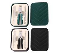 Cortador de uñas - ABS/Glass Cliper Uñas | Herramientas de uñas de acero inoxidable | Herramienta de corte de uñas con lima y cuchara | Herramienta de manicura chaflán de mandíbula ancha pesan