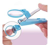 Cortador de uñas con lupa, cortaúñas extragrande, acero inoxidable, tijeras para uñas de los pies, para ancianos y niños