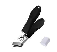 Cortador de uñas de acero inoxidable para pedicura, herramienta de manicura, punta inclinada, cortacutículas, recortador antisalpicaduras, uñas