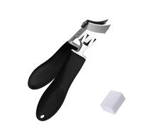 Cortador de uñas de acero inoxidable para pedicura, herramienta de manicura, punta inclinada, cortador de cutículas, cortador de uñas antisalpicaduras, recortador de uñas