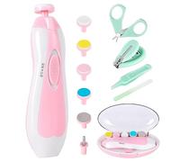 Cortador de uñas eléctrico 12 en 1 para bebé, kit de lima de uñas seguro para bebé con cortaúñas, tijeras, pinzas y limas de uñas