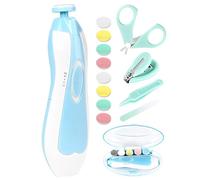 Cortador de uñas eléctrico 12 en 1 para bebé, kit de lima de uñas seguro para bebé con cortaúñas, tijeras, pinzas y limas de uñas