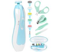 Cortador de uñas eléctrico 12 en 1 para bebé, kit de lima de uñas seguro para bebé con cortaúñas, tijeras, pinzas y limas de uñas