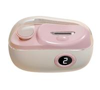 Cortador de uñas eléctrico, cortaúñas portátil de 3 velocidades con luz LED, almacenamiento de restos y pulido para salón en casa, manicura de uñas de los pies, recargable por USB, dispositivo de