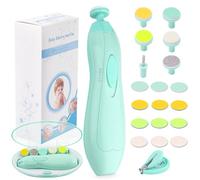 Cortador de uñas eléctrico para bebé, cortaúñas para bebé, kit de lima de uñas segura 20 en 1 para recién nacidos, niños pequeños o adultos, cuidado de uñas, esmalte de uñas, luz LED y cabezales de