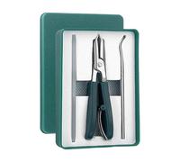 Cortador de uñas inclinado | Cortador de uñas de mandíbula extragrande | Juego de manicura de precisión ergonómica de acero inoxidable antideslizante para salón y viaje