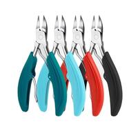 Cortador de uñas para dedos de los pies, herramienta profesional para uñas gruesas, removedor de suciedad de piel muerta, herramienta de uñas curvadas súper afiladas (B-rojo)
