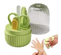 Cortador de uñas para niños: la seguridad es lo primero, cortador de uñas seguro para niños - 4 en 1 - Kit de manicura para bebé | Kit de manicura de bebé portátil, herramientas de cuidado de