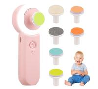 Cortador de uñas para recién nacidos - Herramienta De Molienda Eléctrica Portátil Con Luz LED, Kit De Pulido De Seis Cabezas, De Cuidado De Uñas Suave De Bajo Ruido | Para Esenciales De Recién