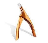 Cortador de uñas postizas, cortador de puntas de uñas tipo U, recortador de bordes de uñas postizas acrílicas, herramientas de manicura de acero inoxidable, dorado, C
