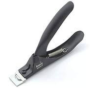 Cortador de uñas postizas para uñas de gel acrílico, uñas postizas postizas afiladas y a prueba de óxido, manicura y pedicura para uso profesional y en el hogar (negro)