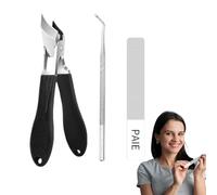 Cortador de uñas - Tijeras de uñas curvadas | Corte de cutículas de ángulo antisalpicaduras con mango antideslizante para manicura y pedicura en casa hombres mujeres