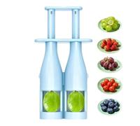 Cortador de uvas Prensa de doble barril para cortar verduras | cortador de aceitunas de cocina para ensalada de tomates cherry, bayas y aceitunas; para cocina, restaurante y preparación