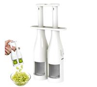 Cortador de uvas Prensa rebanadora de verduras de doble barril | cortador de aceitunas de cocina para ensalada de tomates cherry, bayas y aceitunas; para cocina, restaurante y preparación