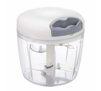 Cortador de verdura , Blanco 900ML 5 blade trituradora múltiple y cortadora de verduras, picadora manual para cortar a la velocidad del rayo cebollas, carne, ajo y otras verduras (Blanco, 900ML)