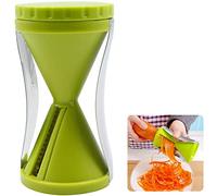 Cortador de Verdura Espiralizador Rallador - Espiral Manual Pasta Calabacín, Pelador Acero Inoxidable para Fideos Vegetales, Zanahoria, Pepino, Patata, Calabaza, Espárragos, Verde,1 Pieza