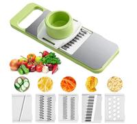 Cortador de verduras 5 en 1, cortador de patatas, rallador, rallador de cocina manual, cortadora de verduras, adecuado para cebollas, queso, patatas, zanahorias, raíz de loto