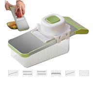 Cortador de verduras | 6-en-1 Gadgets multifunción portátil ajustable con contenedor - Cortador de verduras | Para Cebolla Zanahoria Tomada Preparación De Ensalada De Frutas Cocina Hogar
