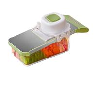 Cortador de Verduras - 6 En 1 Multifuncional Portátil Ajustable Con Recipiente | Picador y Procesador de Alimentos | para Jengibre Zanahoria Tomate Ensalada Horneado Camping Fiesta