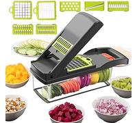 Cortador de verduras 9 en 1, cubo de verduras, cebolla, fruta, pepino, multifuncional y ajustable