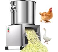 Cortador de verduras comercial, cortador triturador de acero inoxidable resistente, 1000 W, 1450 r/min, salida de 50-120 kg/h para procesamiento de alimentación de aves de corral