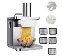 Cortador de verduras comercial de acero inoxidable resistente, máquina eléctrica de corte de frutas para zanahorias, patatas, cebollas y más