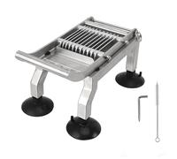 Cortador de verduras comercial, picador manual de acero inoxidable con 4 ventosas para cebolla, patata, tomate, lechuga; herramienta de corte de cocina antideslizante para uso en r (5mm)