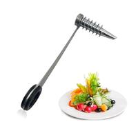 Cortador de Verduras Cortador de Verduras en Espiral Portátil de Acero Inoxidable Cortador de Verduras en Espiral para Patatas Pepinos Zanahorias Calabacín Manzanas (Plata)