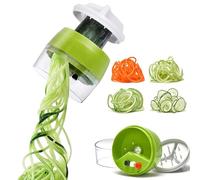 Cortador de Verduras en Espiral 4 en 1 Rallador de Verduras Espiralizador de Mano para Zanahoria, Fruta, Pepino, CalabacíN, Fideos,Espaguetis de Calabacin