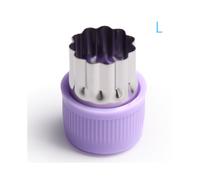 Cortador de verduras en forma de estrella y corazón, mango de plástico, portátil, de acero inoxidable, 1 unidad