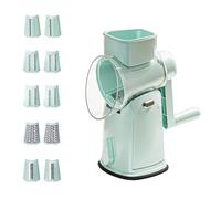 Cortador de verduras intercambiable 5 en 1, rallador manual de manivela para apartamentos pequeños y dormitorios, accesorio de cocina apto para apartamentos