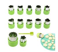 Cortador de verduras, juego de 12 moldes para horno y utensilios de cocina - Molde de acero inoxidable para mini pisos y galletas | para cocina, escuela, , horneado, pastelería, pan y pasta de