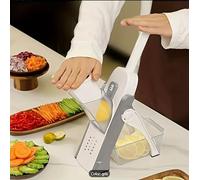 Cortador de Verduras | Mandolina de Cocina Profesional | Rebanador de Verduras y Patatas | Corte Ajustable con Cuchillas de Acero Inoxidable | Diseño Plegable y Seguro | Apto para Hogar y Restaurantes