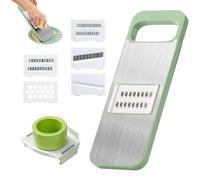 Cortador De Verduras, Mandolina Y Picadora 6 En 1, Cuchillas De Acero Inoxidable Con Protector, for Cortar, Rallar Y Picar Con Características De Seguridad, Utensilio De Cocina