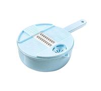 Cortador de verduras manual multifuncional, cortador redondo tipo cuenco con pelador, accesorio de cocina manual para preparación de frutas