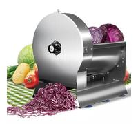 Cortador de verduras - Máquina cortadora de alimentos 2 en 1 con hoja de acero inoxidable de 10 pulgadas, grosor ajustable de 0 a 12 mm, perfecta para limón, patata, repollo, tomate