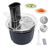Cortador de verduras para Thermomix TM5 y TM6, cortador en espiral de acero inoxidable y rallador de verduras, accesorio para calabacín, patatas, zanahorias y frutas, 2 grosores de corte, utensilios