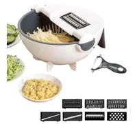 Cortador de Verduras,Picador de Cebolla y Hortalizas | con Protector de Seguridad y Cestillo Escurridor para Patatas Cebollas Queso Pepino Zanahoria Verduras Frutas
