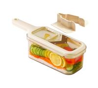 Cortador de Verduras Picadora Manual de Acero Inoxidable con Protector de | Cortador para patatas fritas para Fruta, , Zanahoria, Tomate, Pepino, Cocina, Ensalada y Camping
