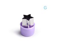 Cortador de verduras portátil de acero inoxidable con mango de plástico y forma de estrella y corazón, 1 unidad