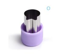 Cortador de verduras portátil de acero inoxidable con mango de plástico y forma de estrella y corazón, 1 unidad