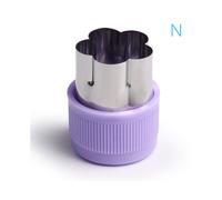 Cortador de verduras portátil de acero inoxidable con mango de plástico y forma de estrella y corazón, 1 unidad