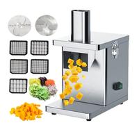 Cortador De Verduras Y Frutas Eléctrico 250w, Procesador De Alimentos 3-en-1 Para Cortar En Cubos, Desmenuzar Y Rebanar Con 7 Cuchillas, Máquina Automática De Corte En Cubos Para Cebolla, Patata